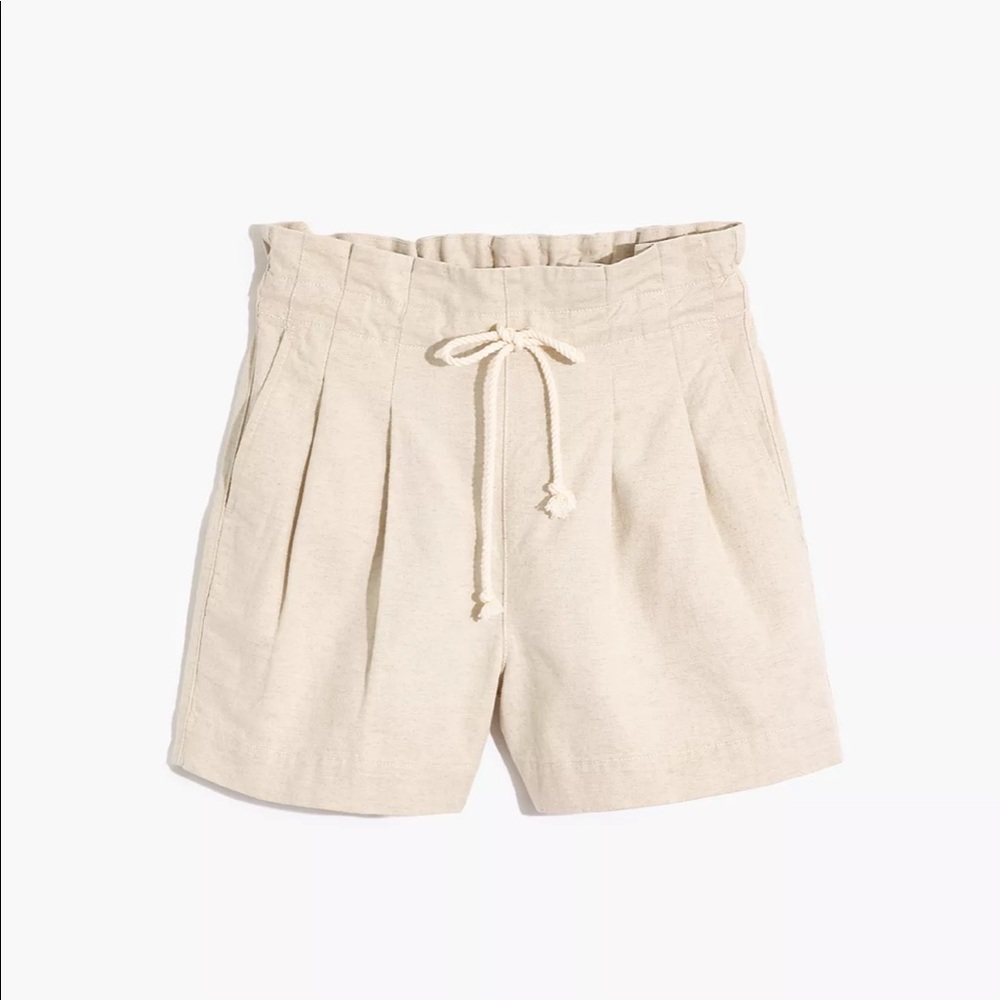 Madewell paper bag shorts, drawstring, pull-on, S